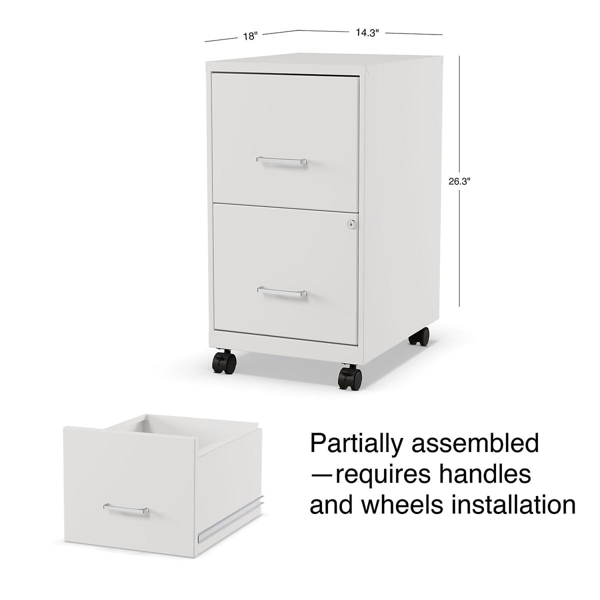 2 Drawer Letter Size Lockable File Cabinet B861680