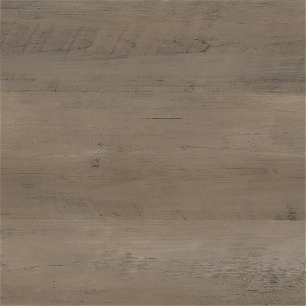 Small Computer Desk with Hutch, Driftwood Gray M358068