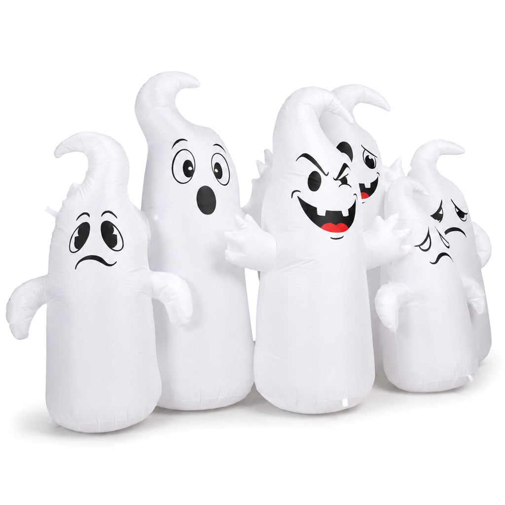 8FT Long Halloween Inflatable 6 Cute Ghosts LED Yard Decoration L30486