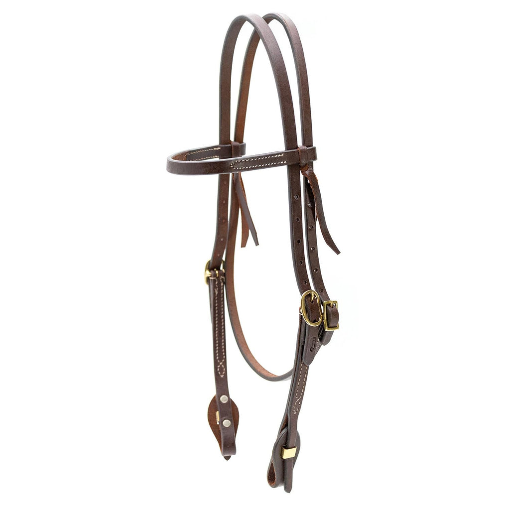 Adjustable Leather Horse Headstall Bridle G9162