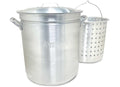 60QT Aluminum Stockpot with Basket K935