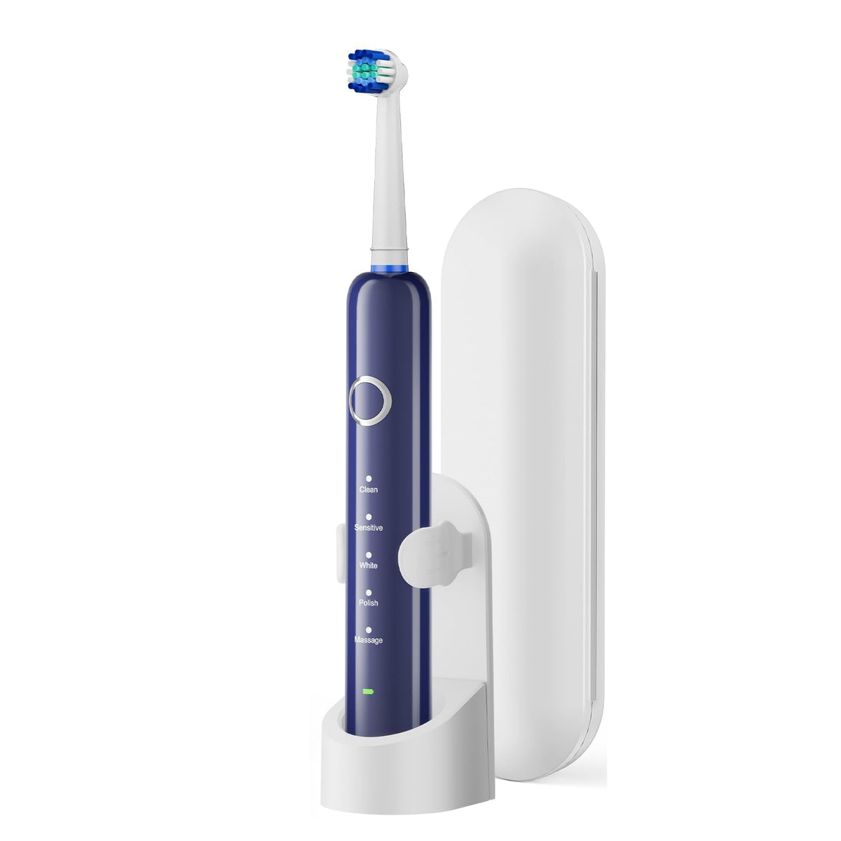 Black Rechargeable Electric Toothbrush with 8 Brush Heads X2857
