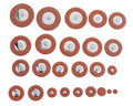 25 Pieces Leather Alto Sax Pads Replacement Set Y7254