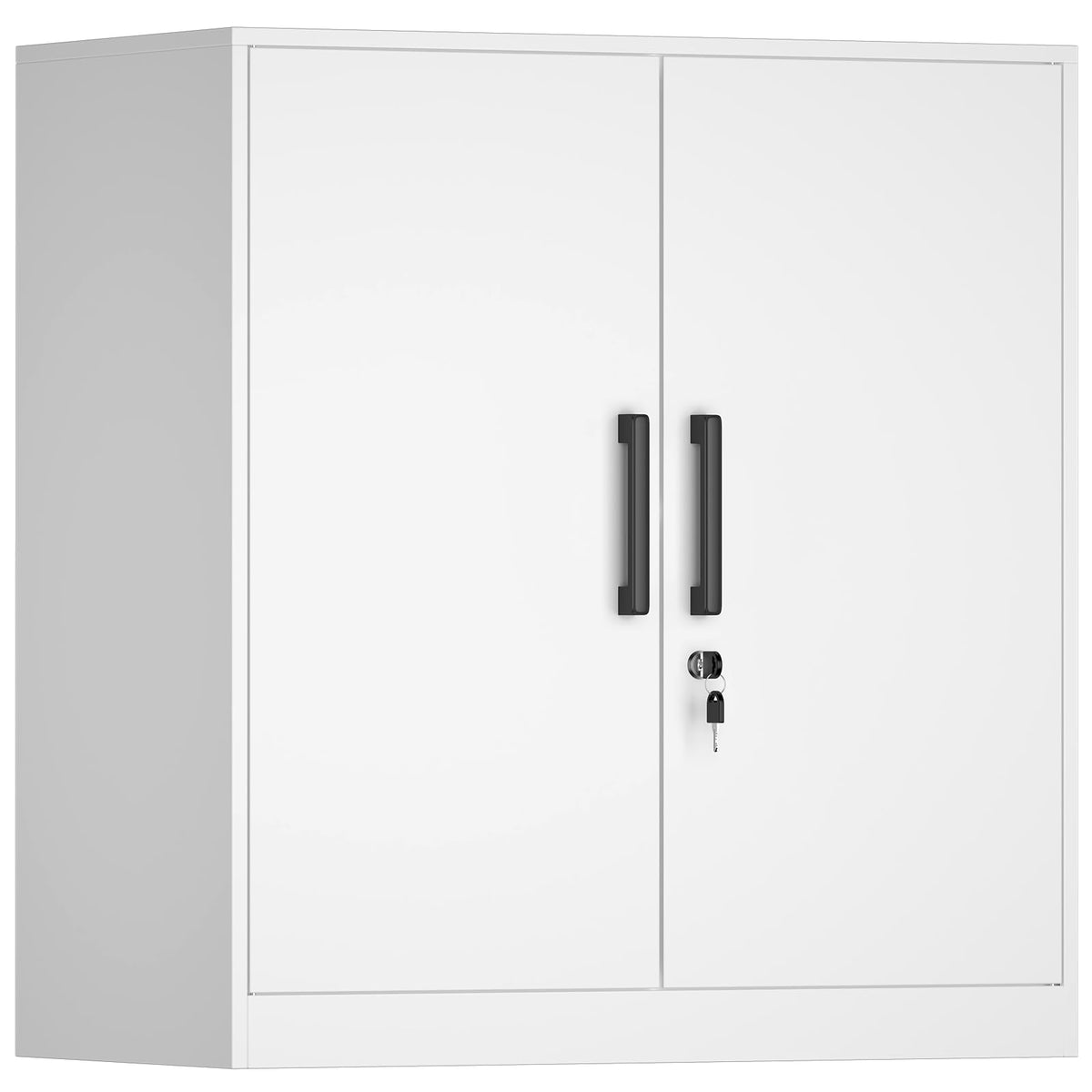 White Metal Wall Cabinet with Adjustable Shelf A769190