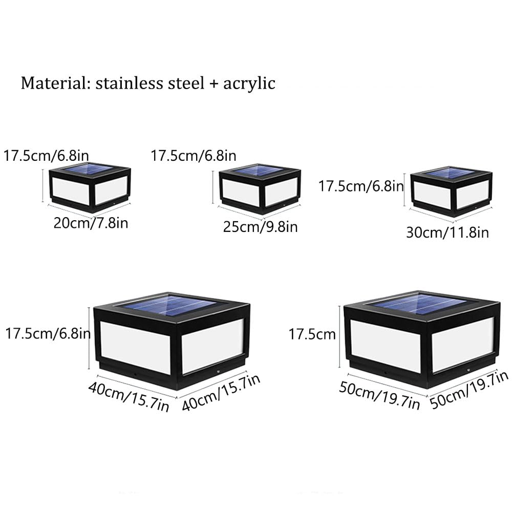 Solar Powered Waterproof Outdoor Post Lights for 4x4, 5x5 or 6x6 Posts O575966