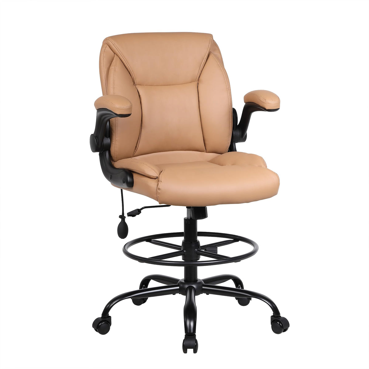 Brown PU Leather Drafting Chair H99080