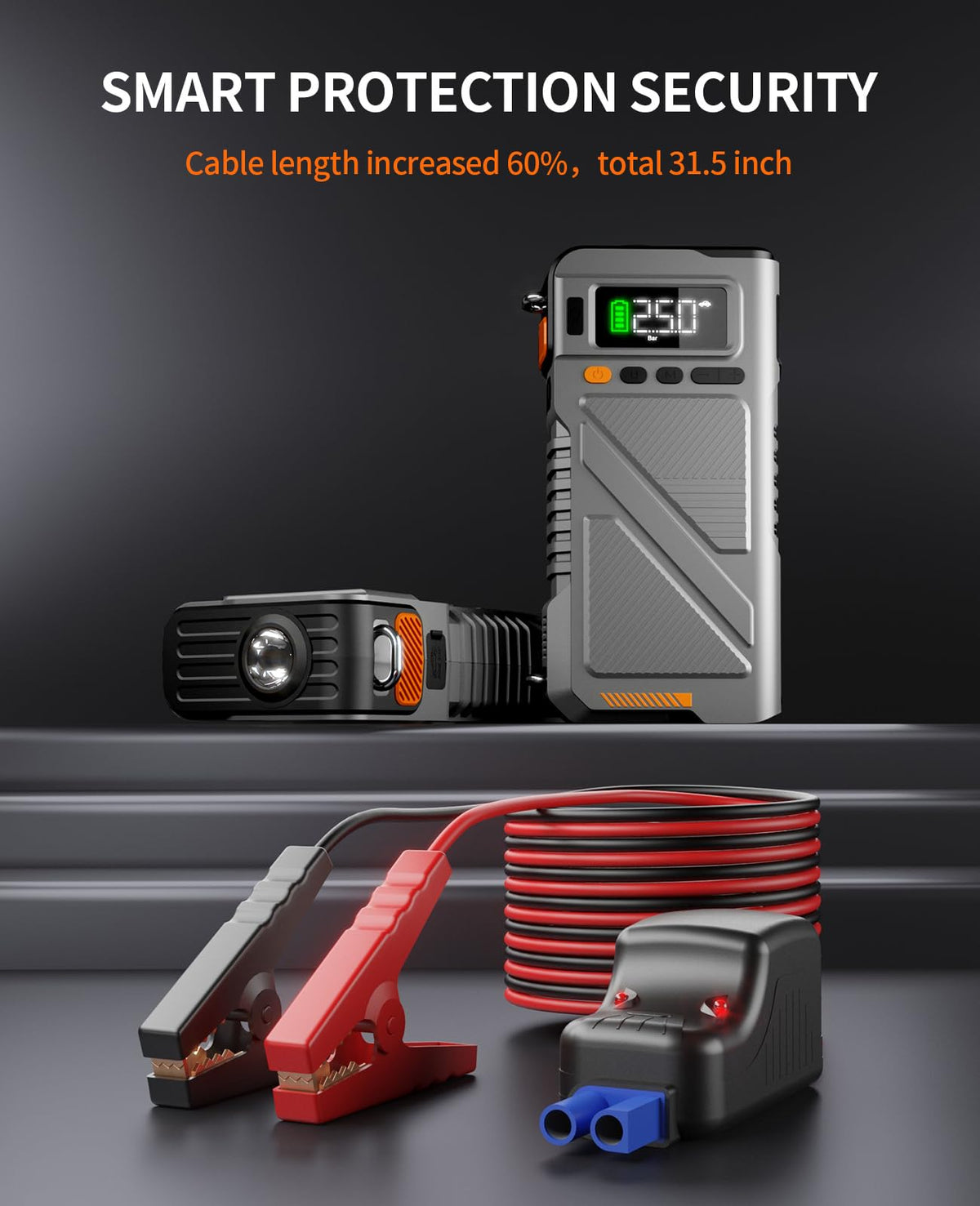 9000A 12V Jump Starter with 150 PSI Air Compressor T74705