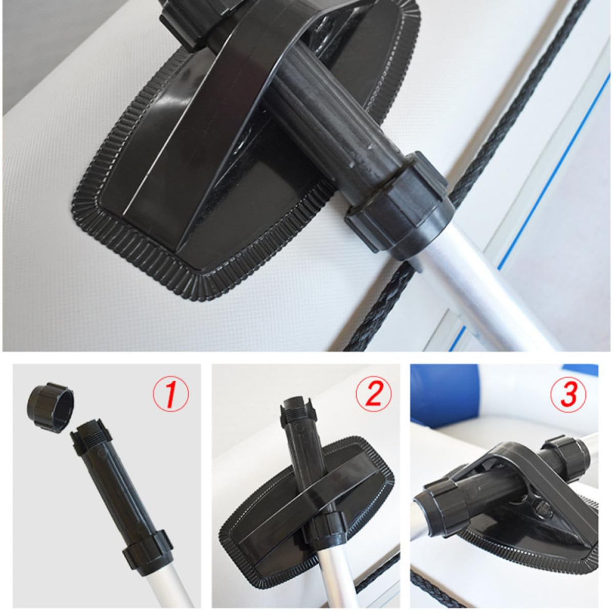 2pcs Kayak Paddle Set Aluminum Alloy Telescopic Shaft V5983