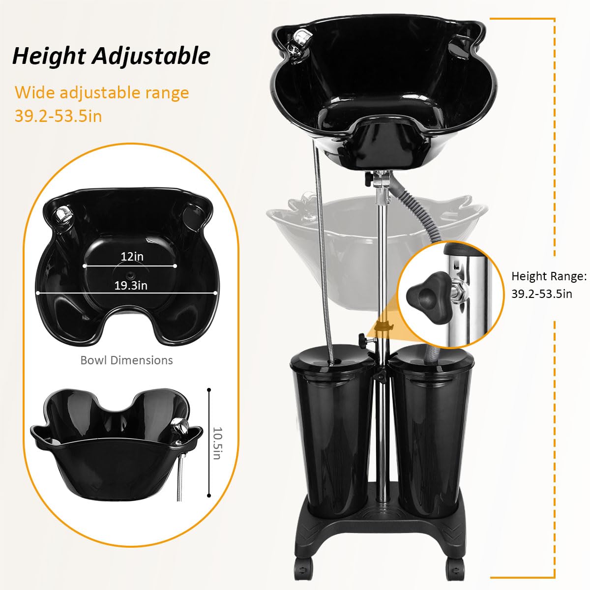 Portable Shampoo Bowl with Electric Pump X21099