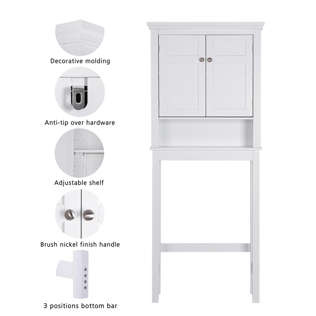 White Over The Toilet Storage Cabinet L84706