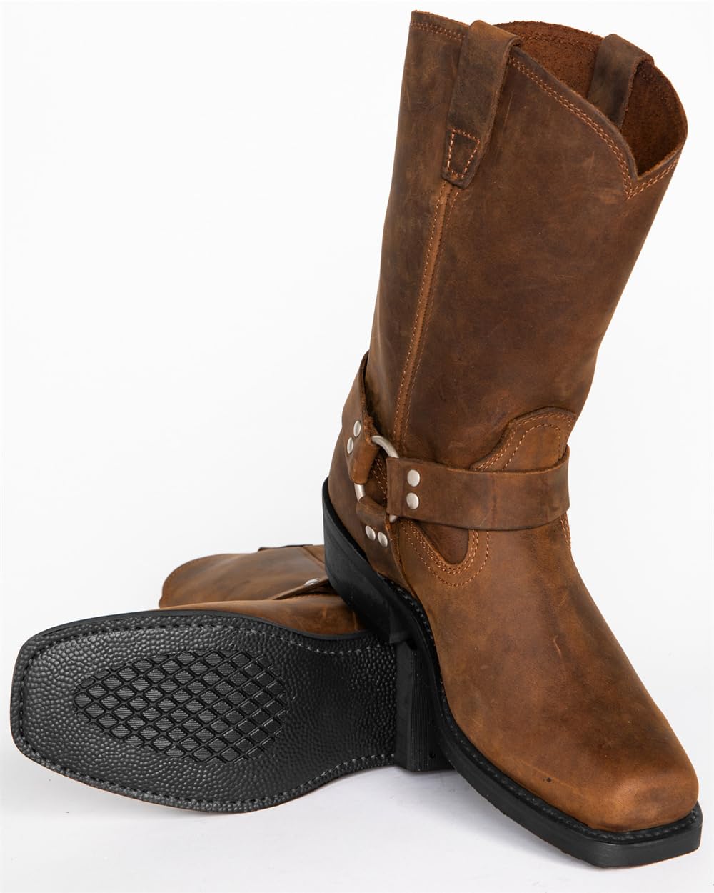 Men's Square Toe Embroidered Cowboy Boots K1199