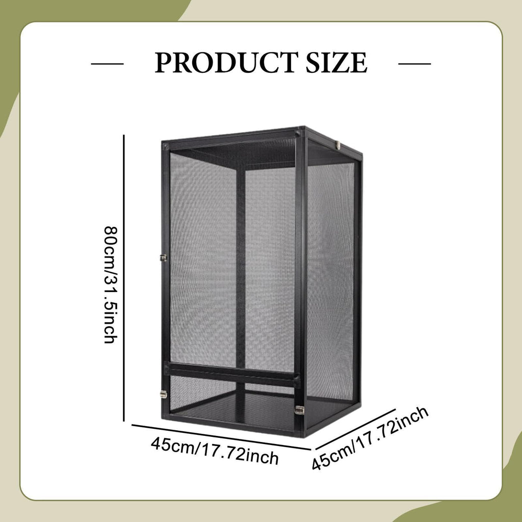 Aluminum Reptile Terrarium with Screen 45x45x80cm G8841