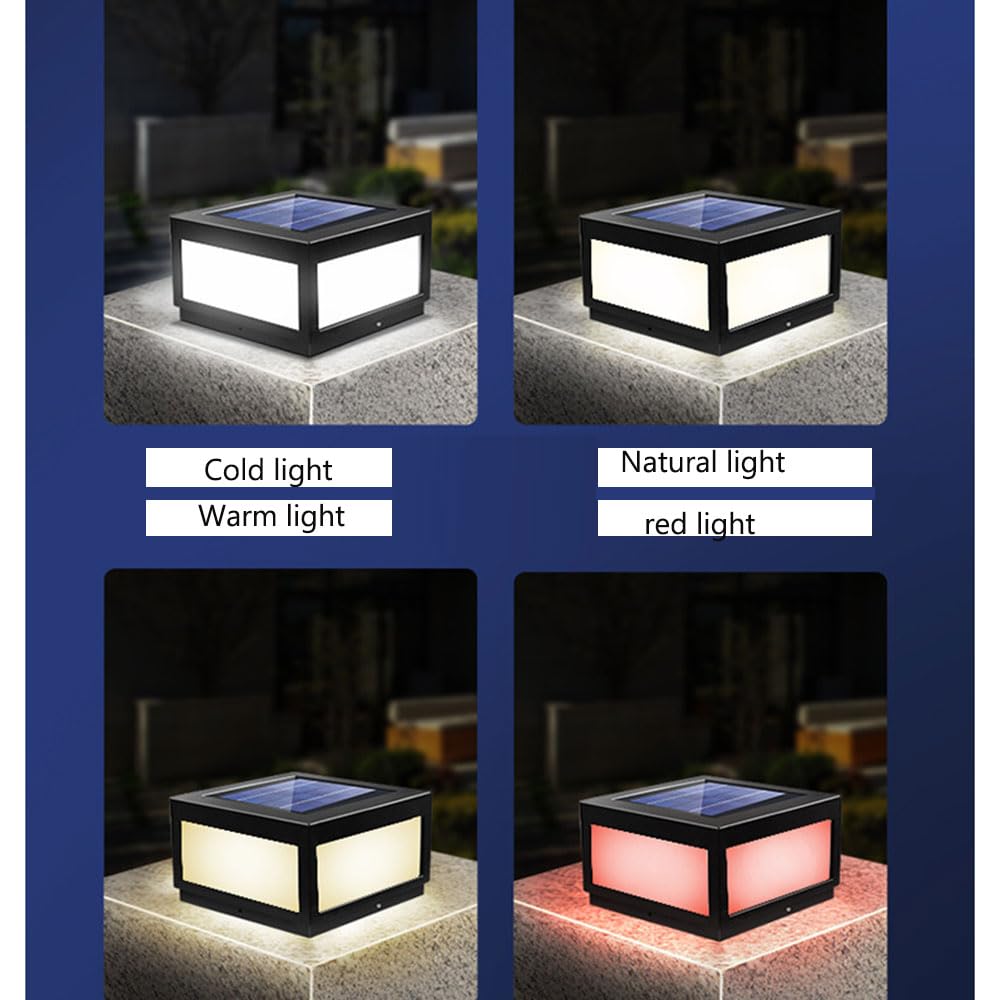 Solar Powered Waterproof Outdoor Post Lights for 4x4, 5x5 or 6x6 Posts O575966