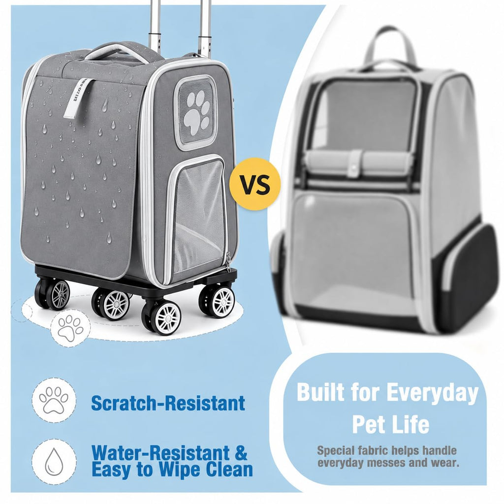 Rolling Pet Carrier Backpack H17143