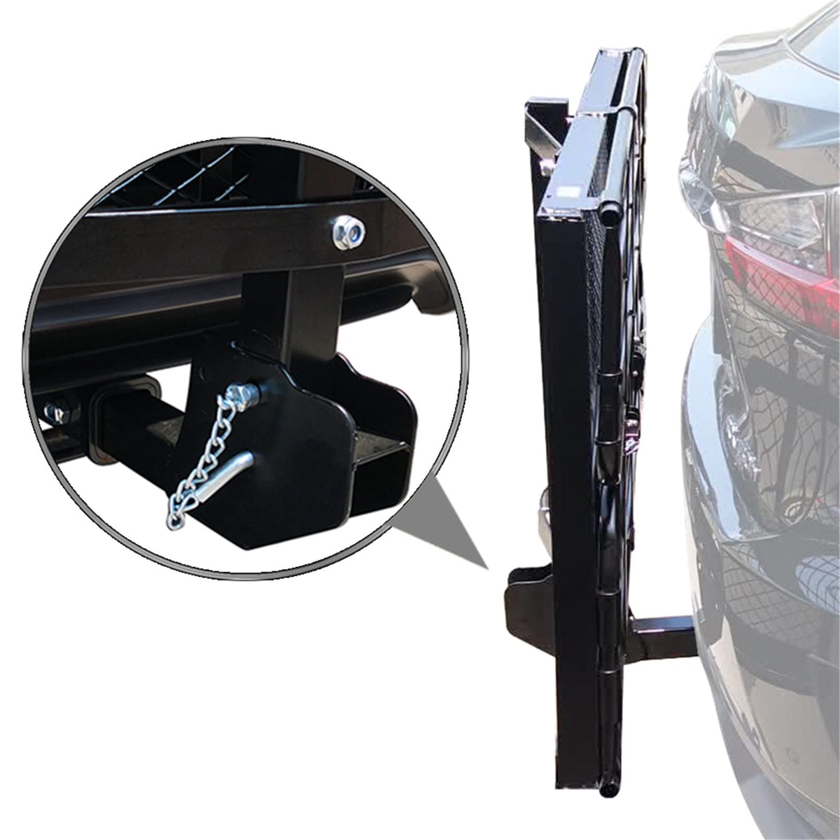 Heavy Duty Folding Hitch Mount Cargo Carrier 60" x 24" x 14.4" C28295