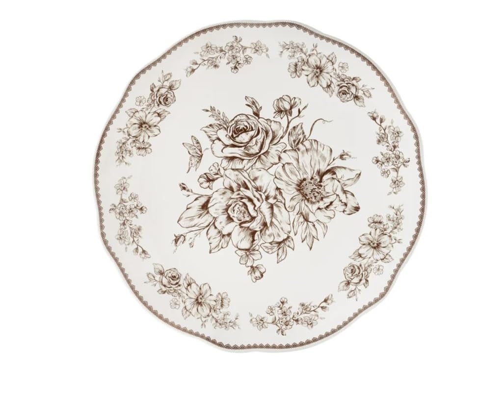 Brown 12-Piece Stoneware Dinnerware Set C179