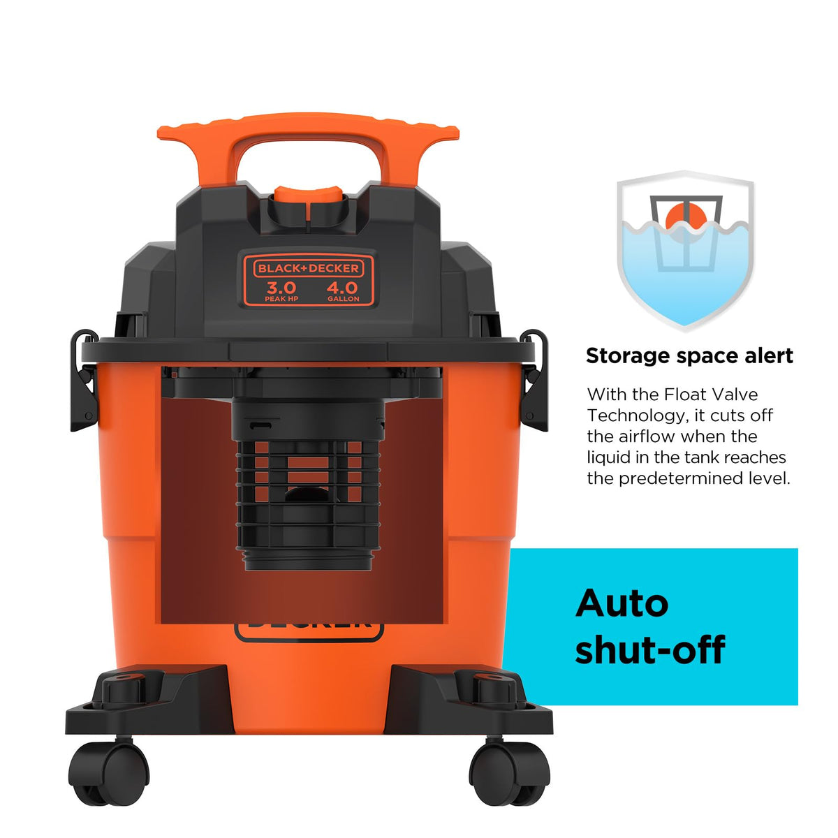 4 Gallon 3-in-1 Wet and Dry Shop Vacuum H450