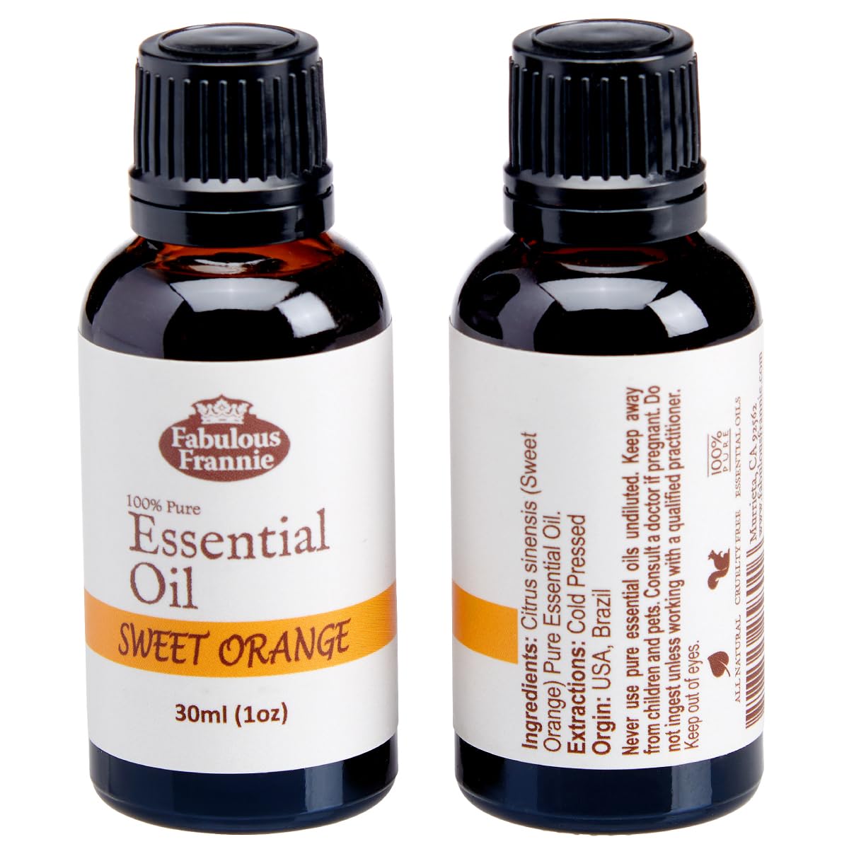 4 Pure Essential Oil Set Peppermint Lavender Sweet Orange Tea Tree 30ml T2230