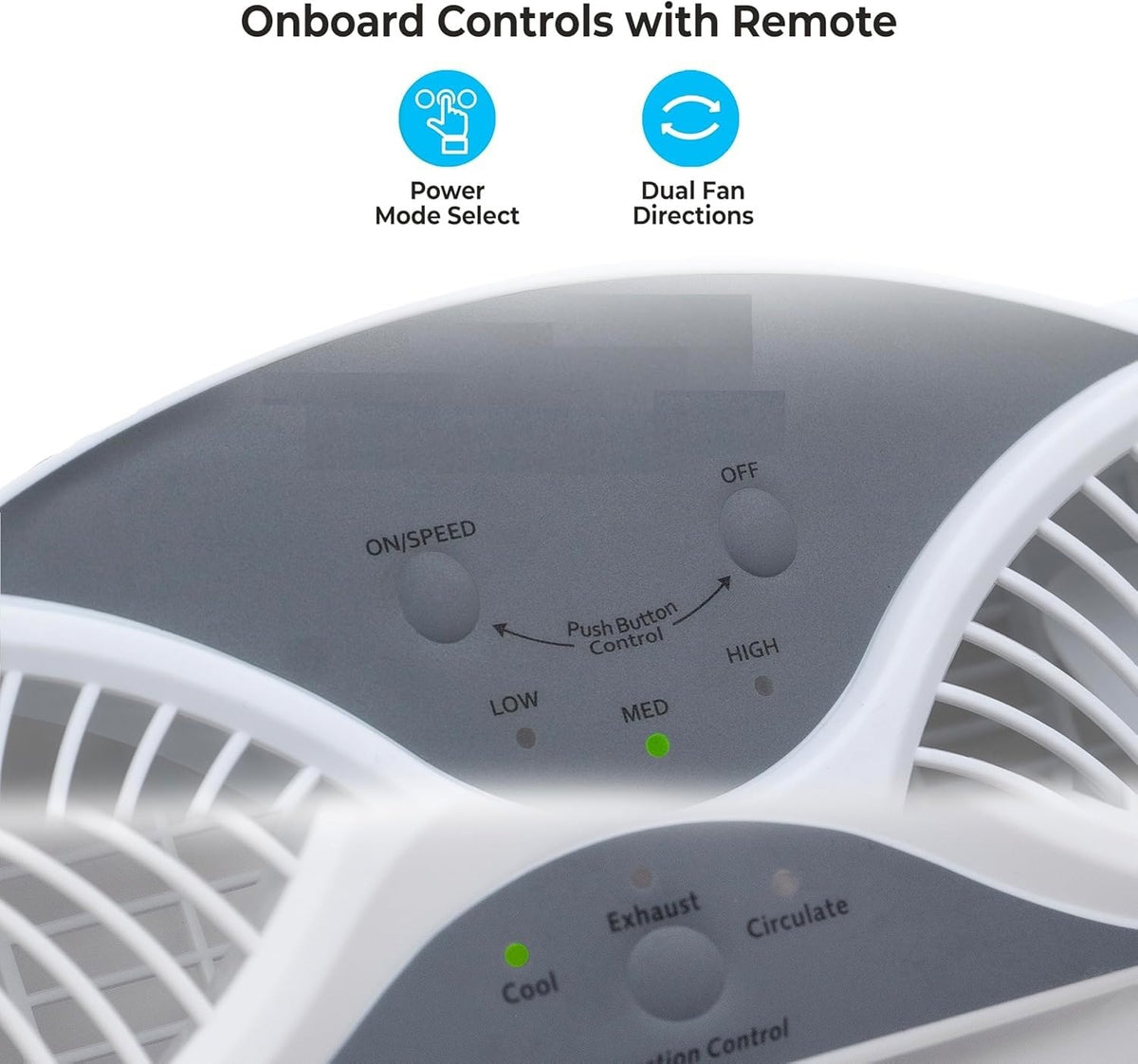 9” Window Fan with Remote Control, 3 Speed Dual Fans, White E857