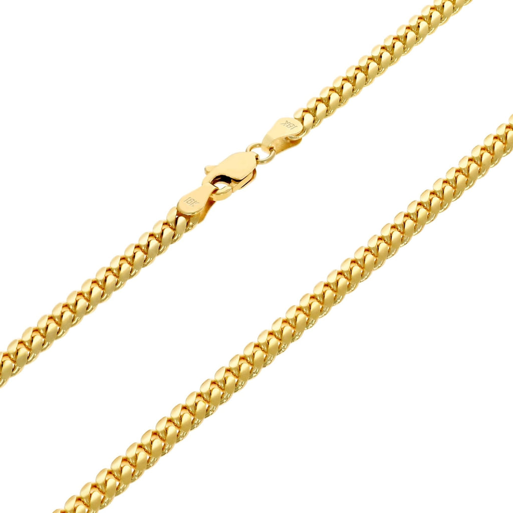 18k Yellow Gold Cuban Link Chain Necklace R332716