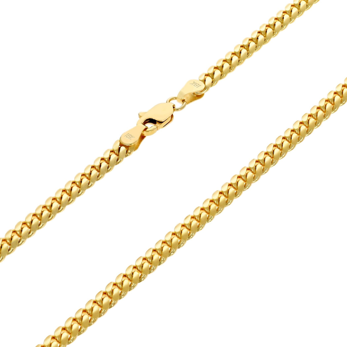 18k Yellow Gold Cuban Link Chain Necklace R332716