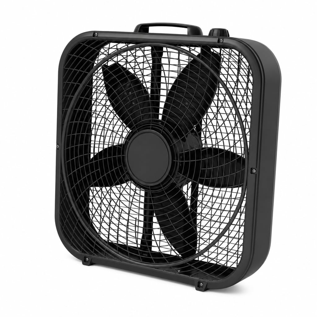 20" Classic Box Fan, 3 Speeds, Black L264