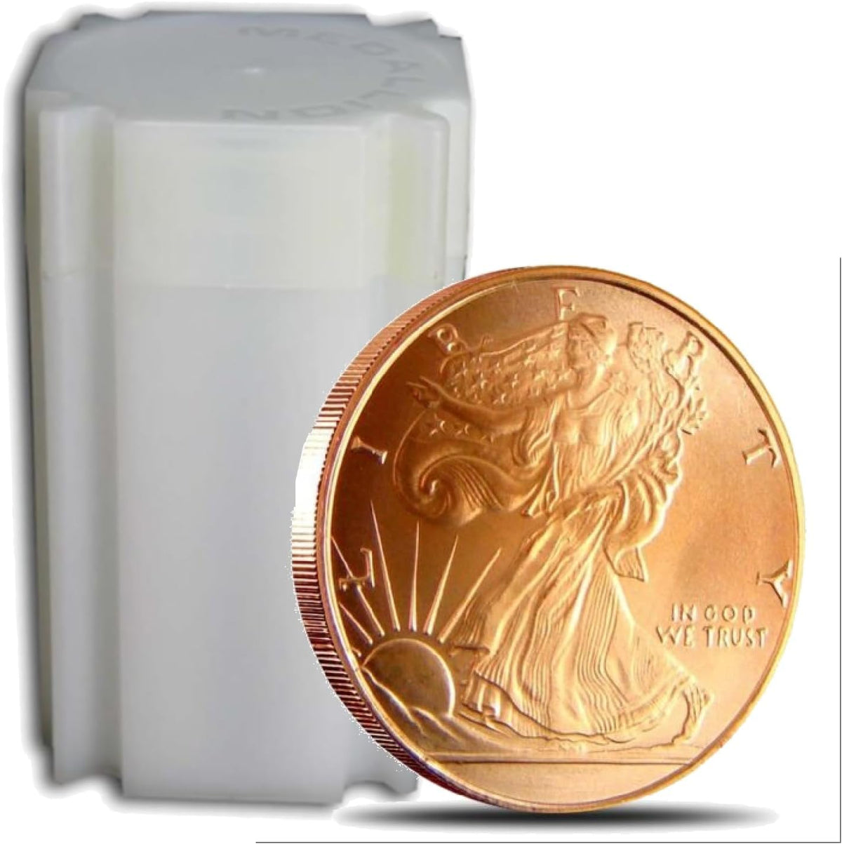 1 Oz. Walking Liberty Copper Bullion Art Rounds in Coin Tube Q746887