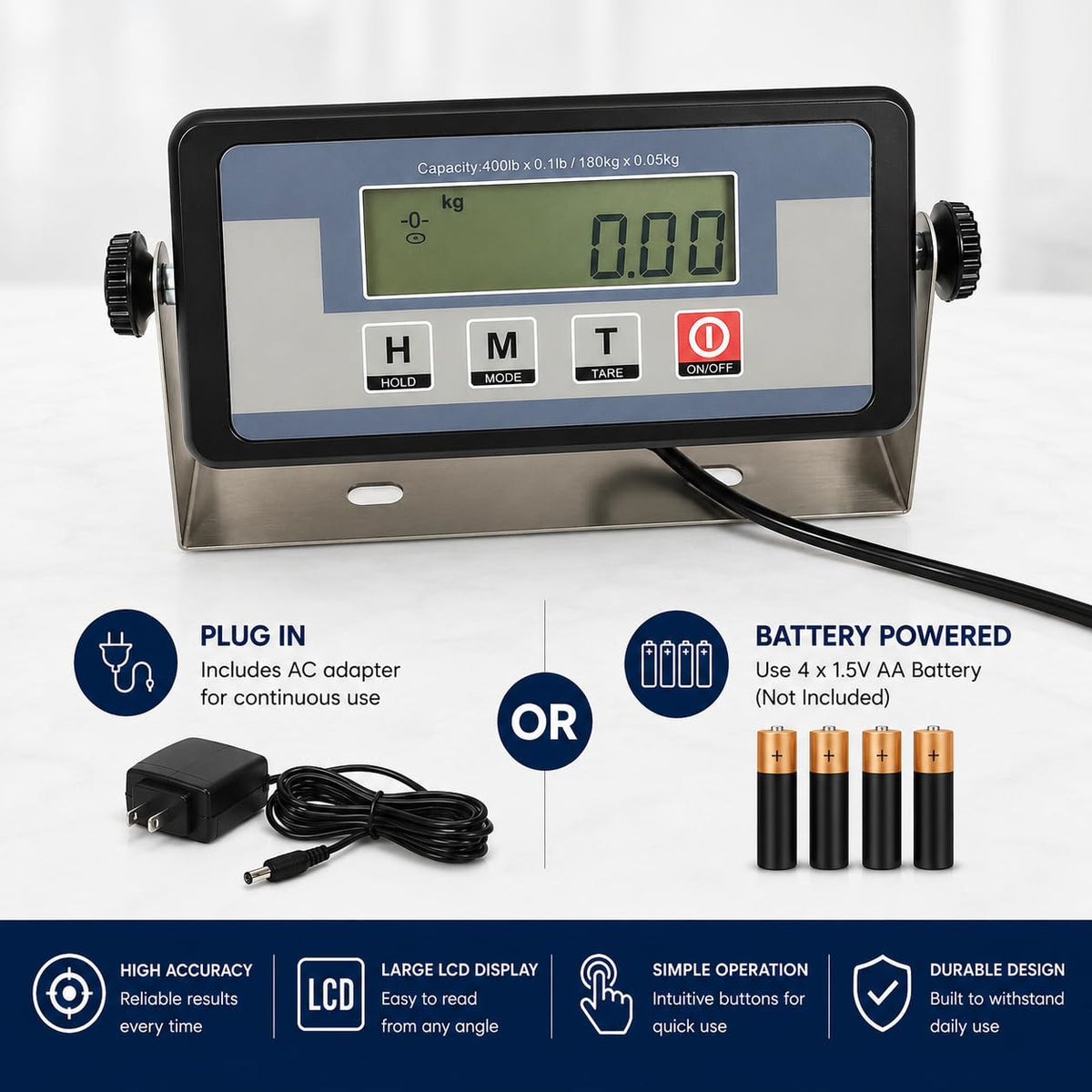 Heavy Duty 660 Pounds Veterinary Dog Scale with Stainless Steel Platform N811