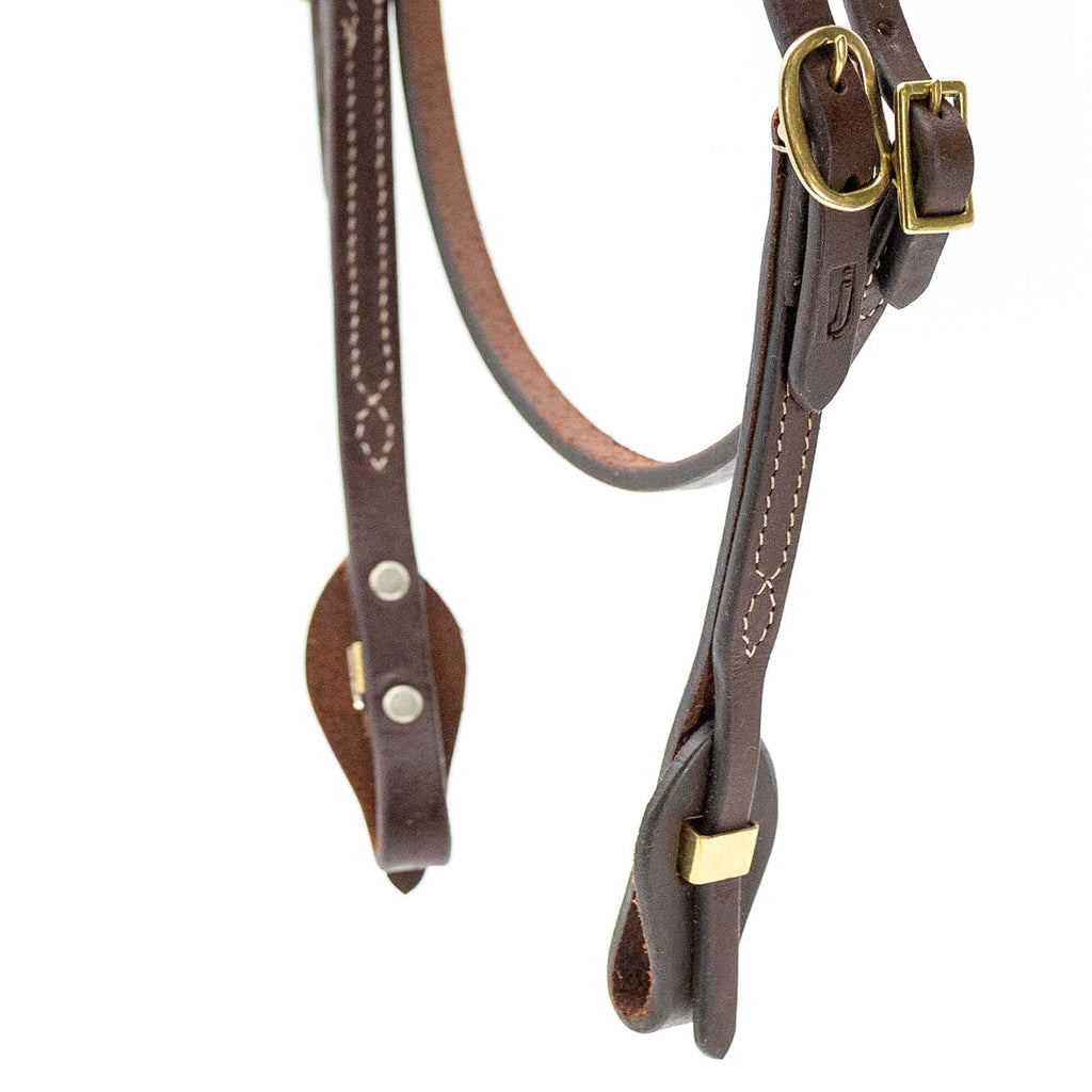 Adjustable Leather Horse Headstall Bridle G9162