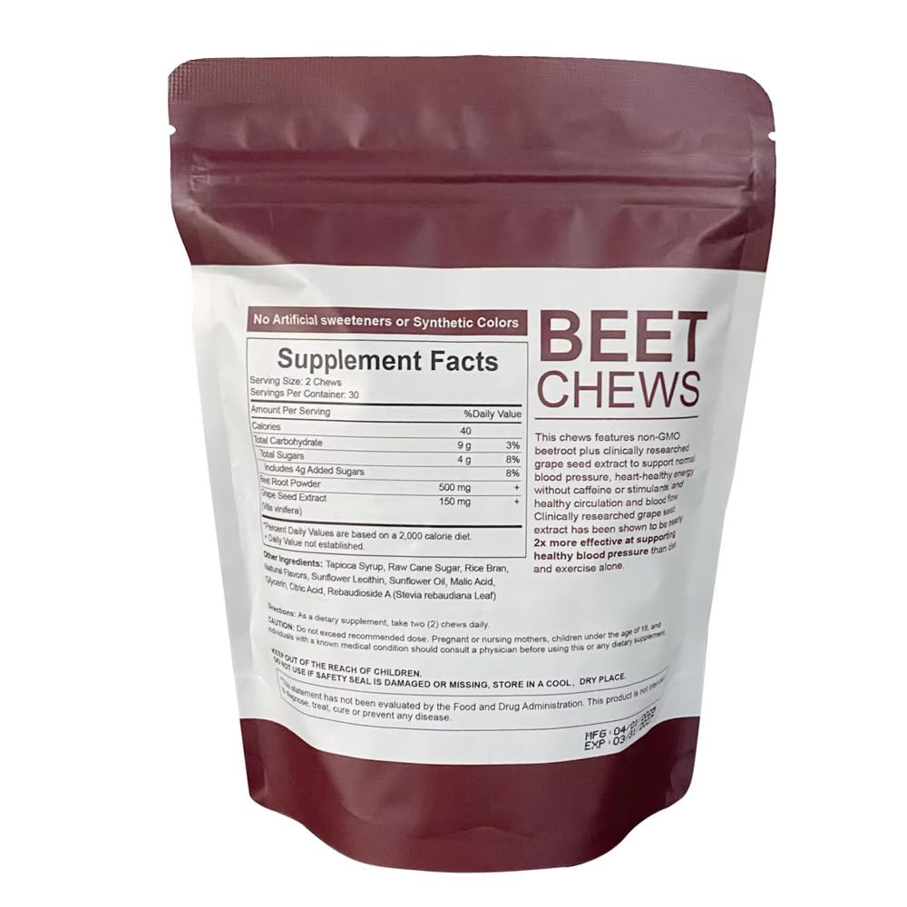 Beet Root Powder Energy Supplement, 60 Count E35107