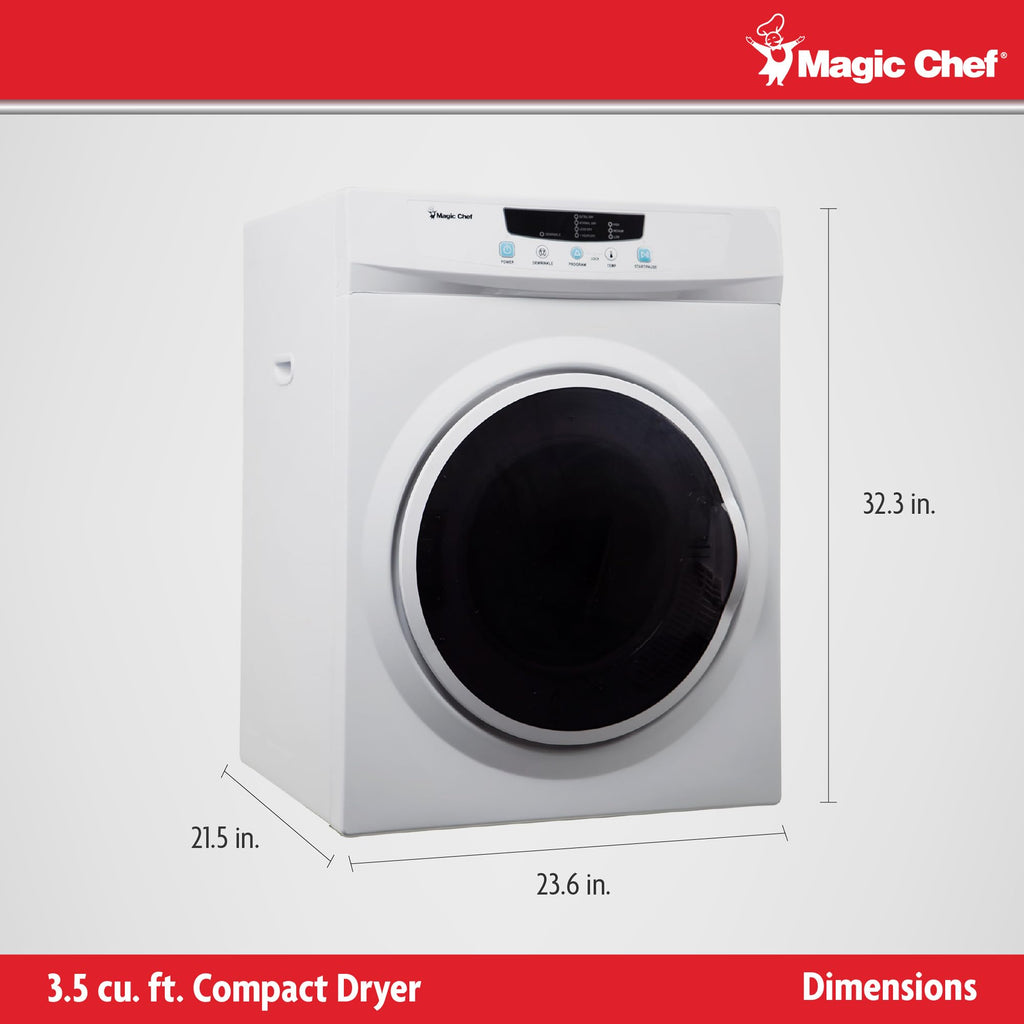 3.5 cu. ft. Electric Dryer in White O14197