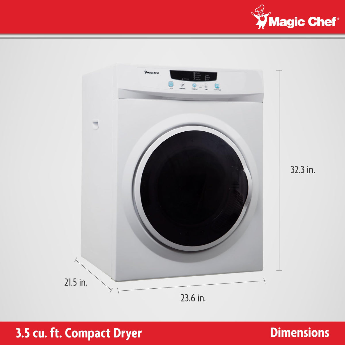 3.5 cu. ft. Electric Dryer in White O14197