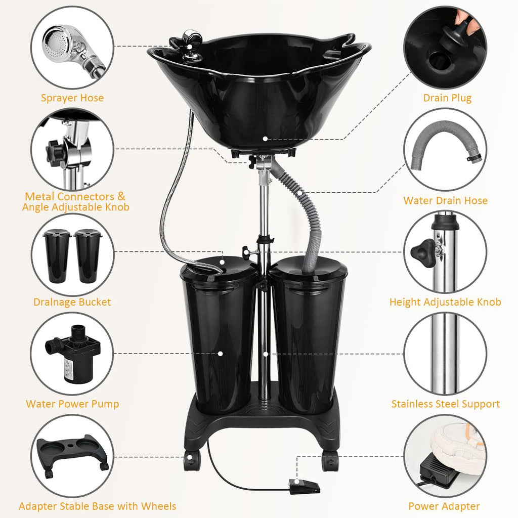 Portable Shampoo Bowl with Electric Pump X21099