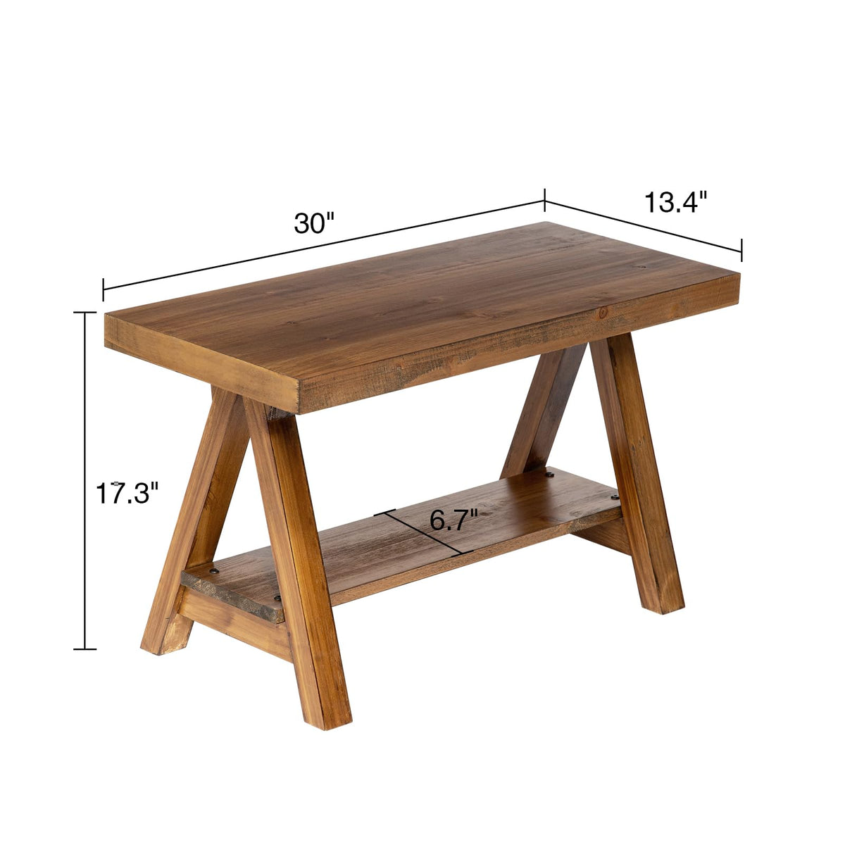 30" Solid Wood Storage Bench R3674