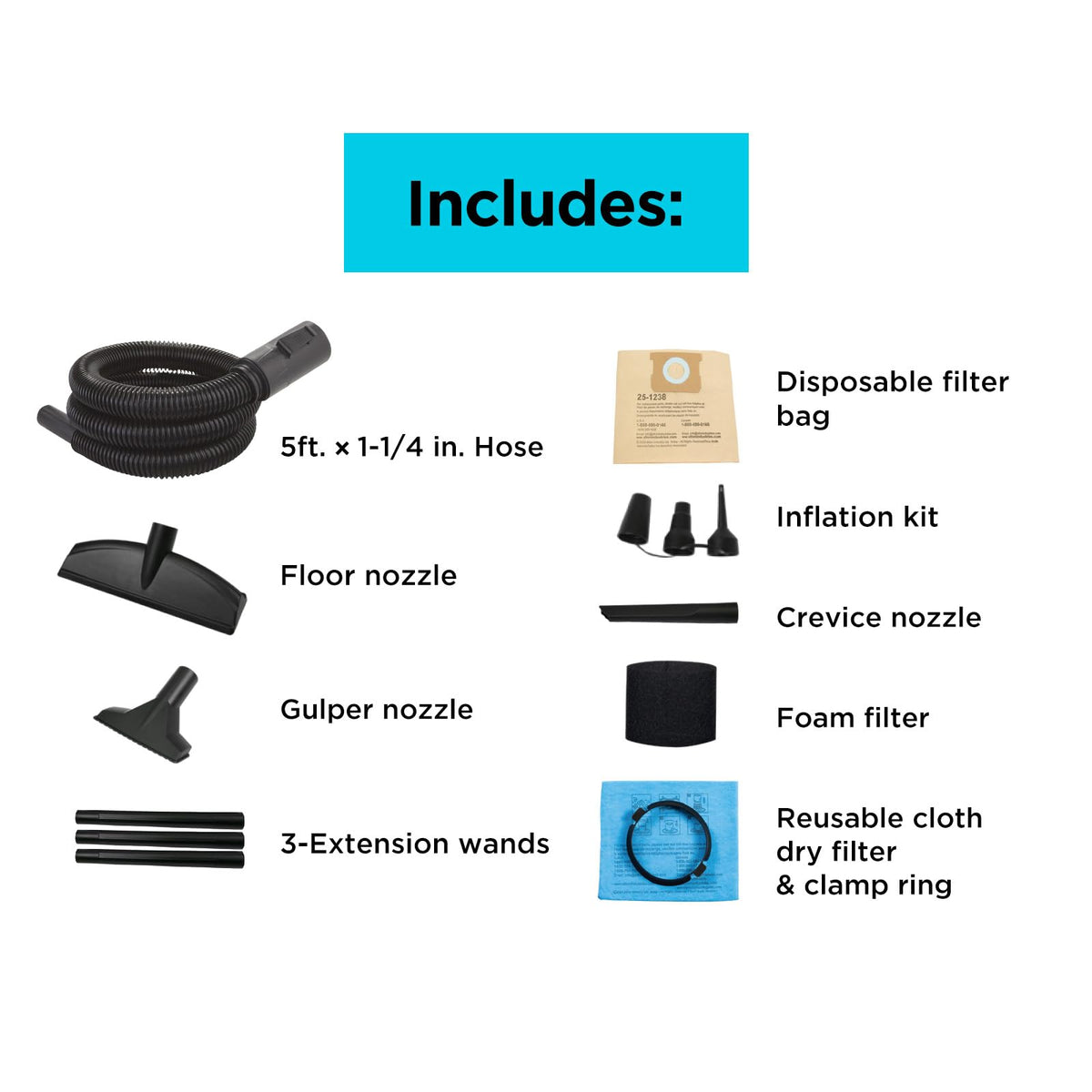 4 Gallon 3-in-1 Wet and Dry Shop Vacuum H450