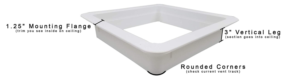 Non Powered RV Roof Vent White Lid 3" Garnish Skylight Y49142