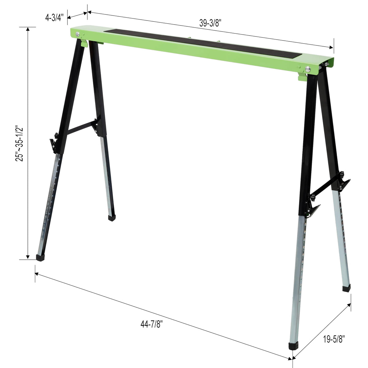 2 Pack Heavy Duty Steel Folding Sawhorse with Carry Handle V6317