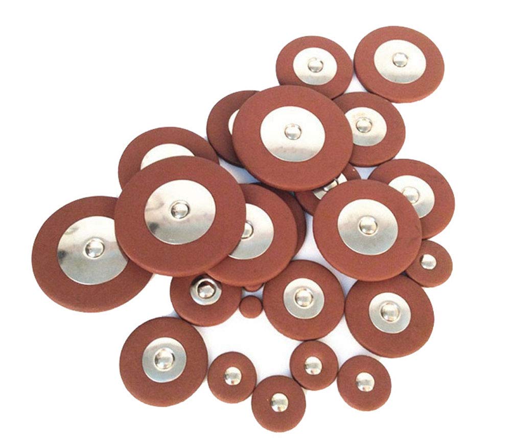 25 Pieces Leather Alto Sax Pads Replacement Set Y7254