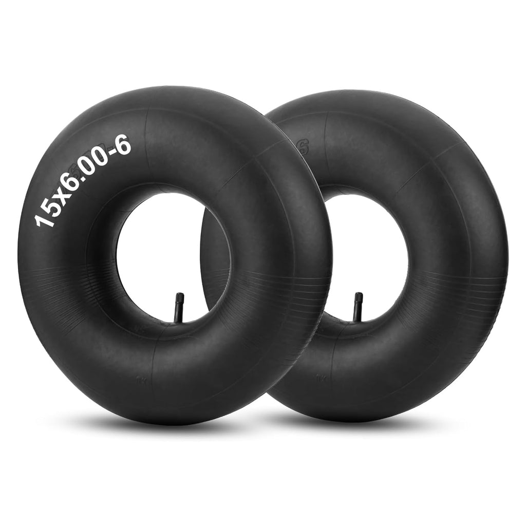 15x6.00-6 Inner Tubes with TR-13 Straight Valve Stem, 2 Pack Y696880