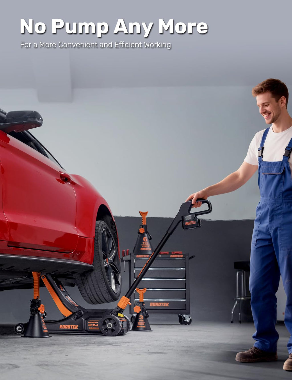 3 Ton Low Profile Steel Electric Floor Jack J761