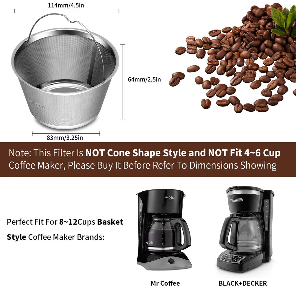 8-12 Cup Reusable Basket Coffee Filters C399243