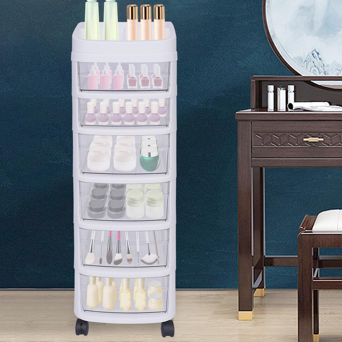 6 Drawer Rolling Storage Cart with Wheels G903