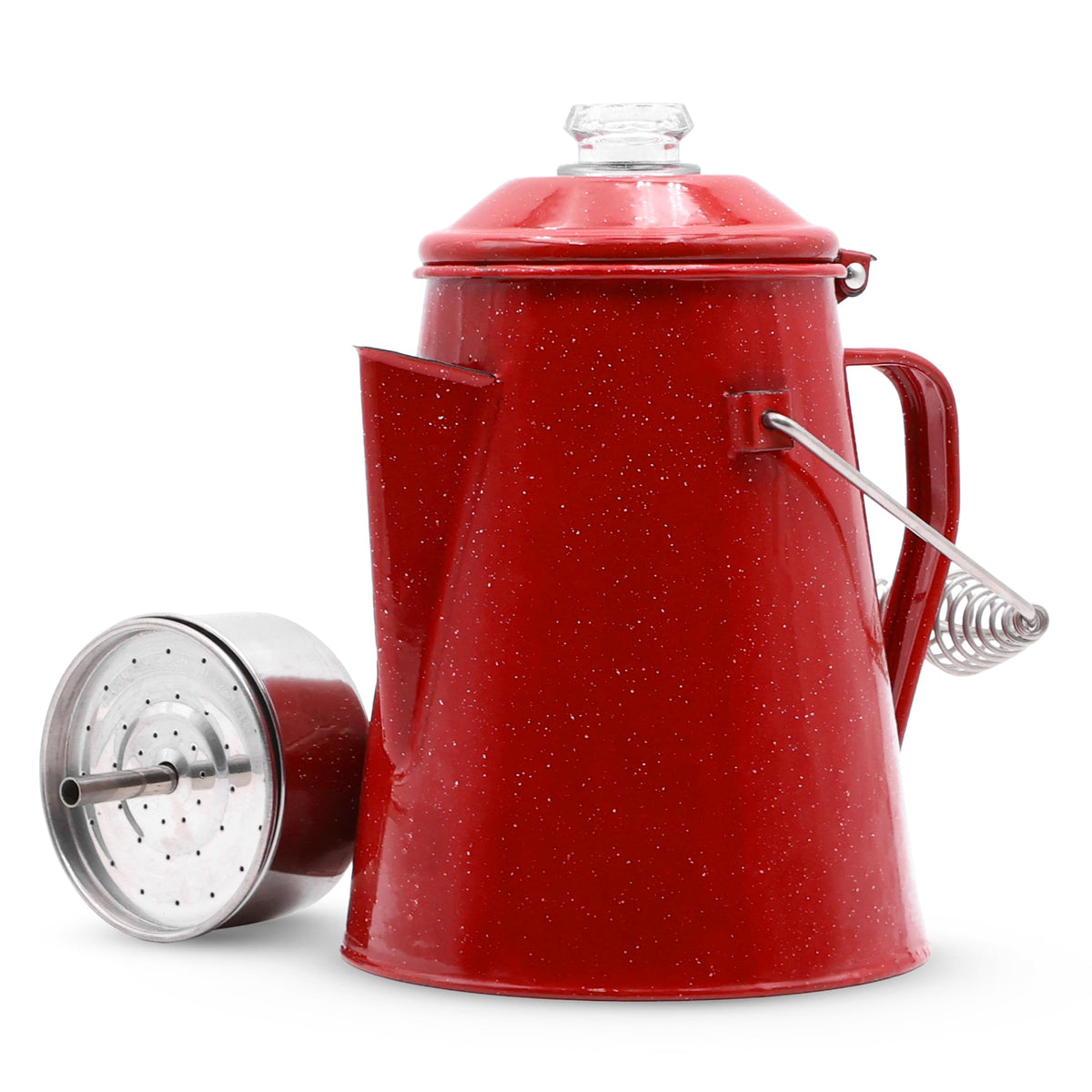 10 Cups Enamel Camping Percolator Coffee Pot J83683