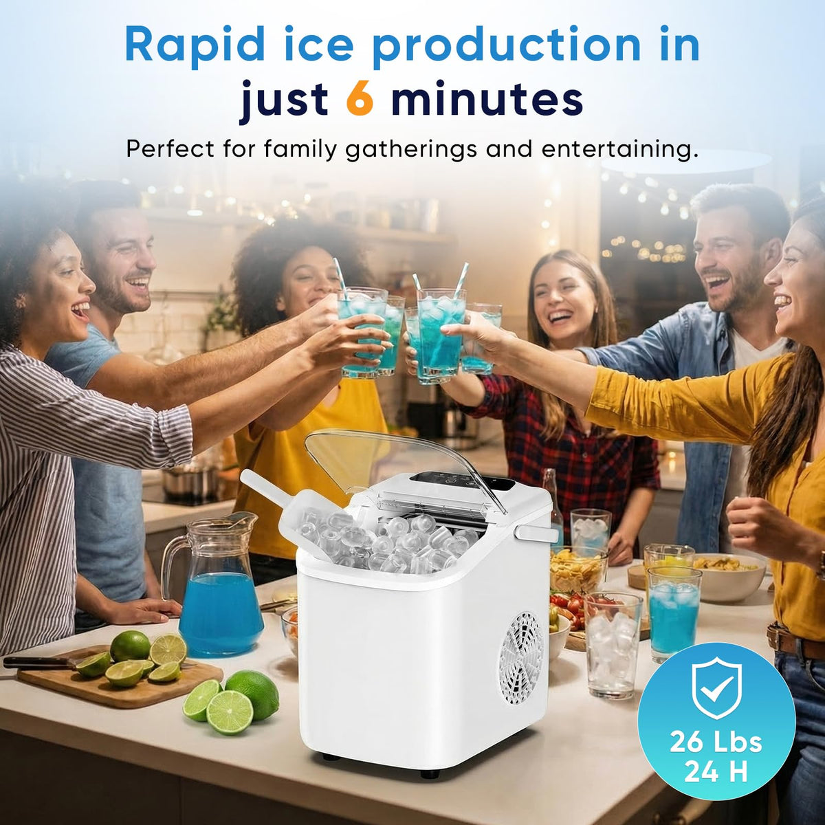 Countertop Ice Maker with Portable Handle B7748