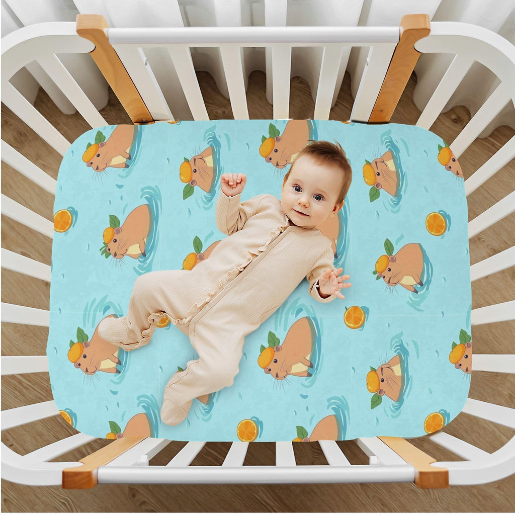 Soft Breathable Microfiber Crib Sheet, Fits Standard Size 28in x 52in P3055