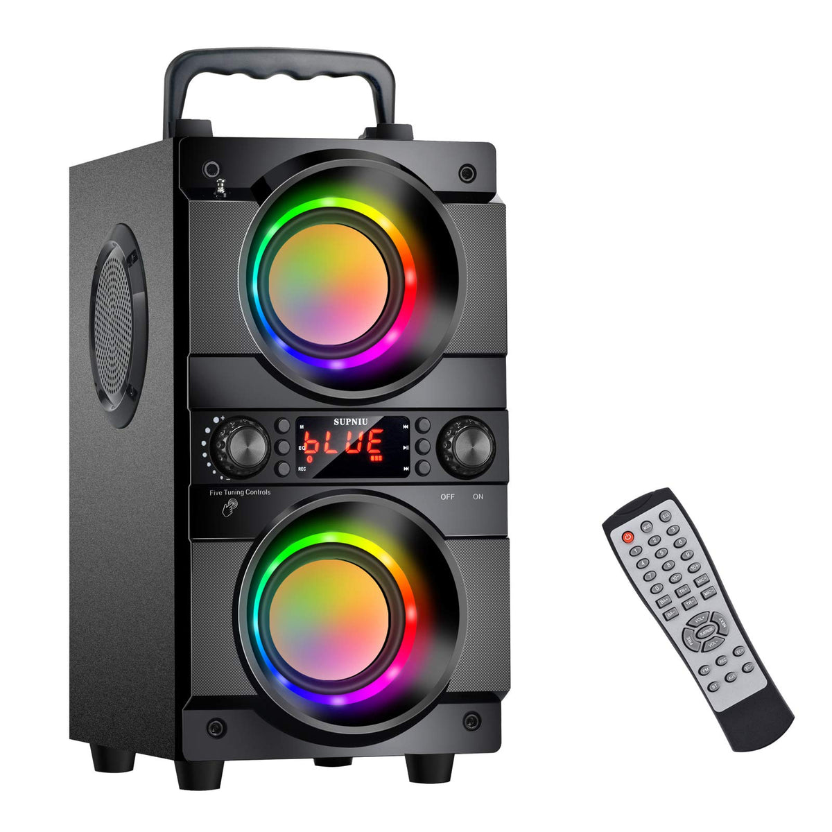 Portable Bluetooth Speaker with Double Subwoofer Heavy Bass Y89394