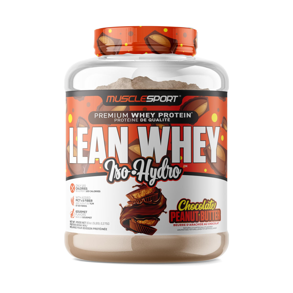 Whey Protein Isolate Powder 5lb Chocolate Peanut Butter V4877