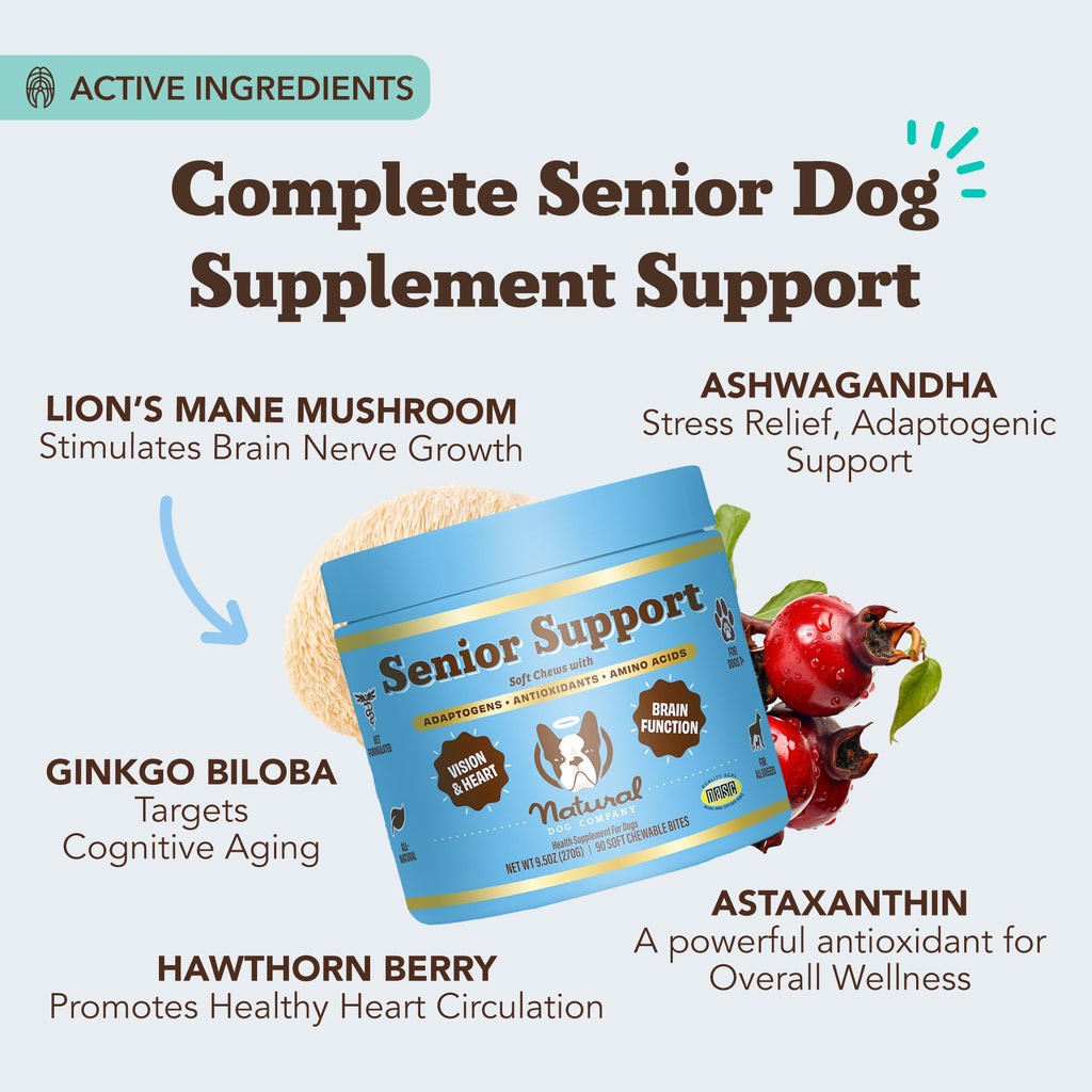Senior Dog Supplements Vitamins Chew 90 cnt P10893