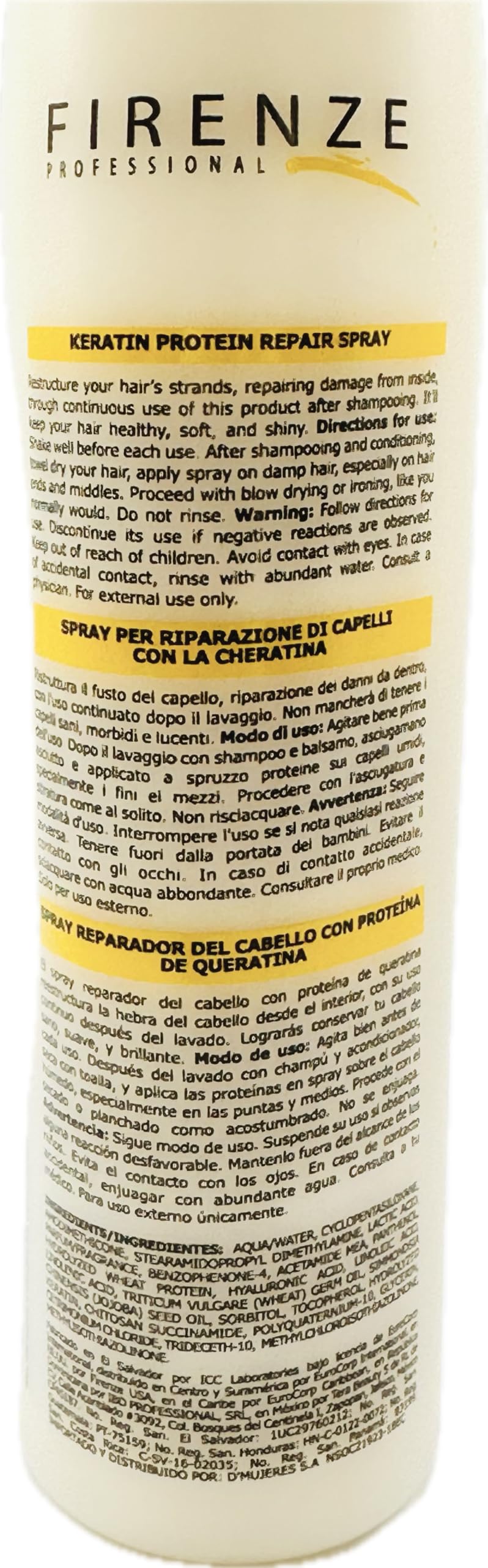 Keratin Protein Repair Spray 300ml Pack of 2 S816