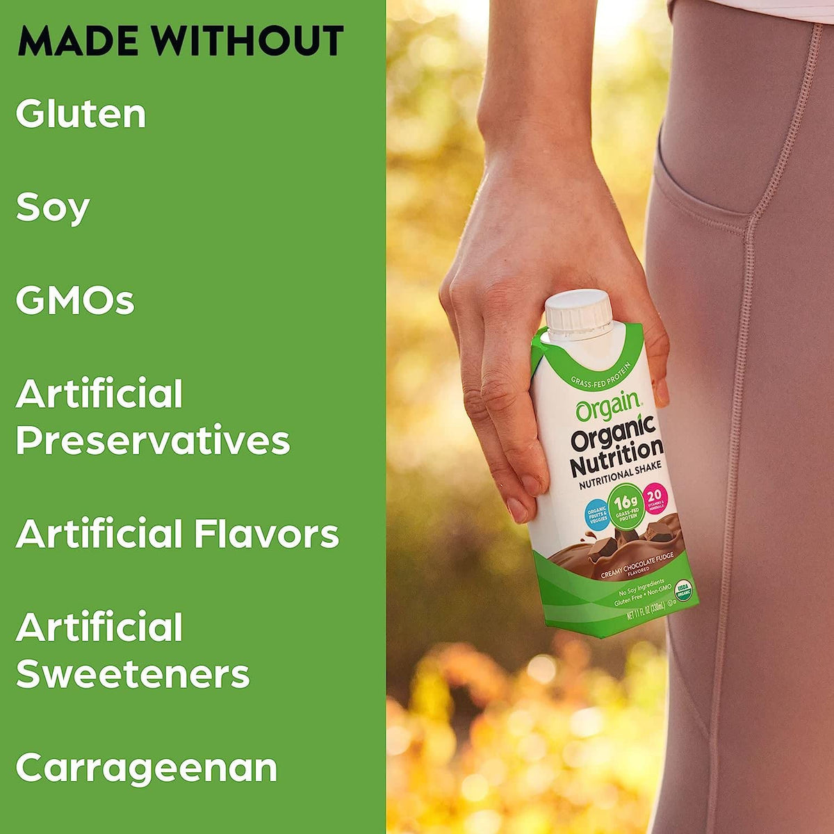 Organic Nutritional Shake Creamy Chocolate Fudge Iced Cafe Mocha 11 Fl Oz Pack of 12 V685